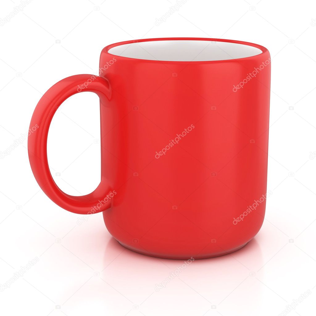 Red cup isolated