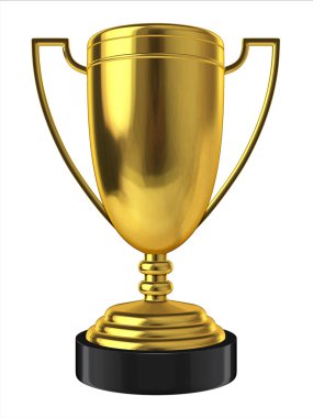 3d golden trophy clipart