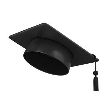 Graduation Cap 3d rendering clipart