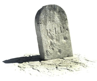 Gravestone on the white background clipart