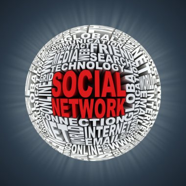 Social network abstract sphere