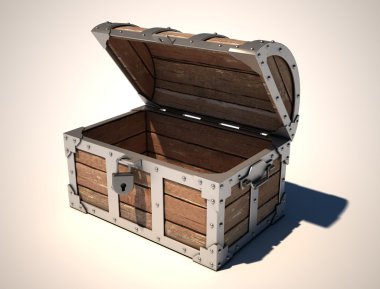 Empty treasure chest clipart