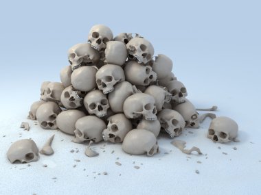 Pile of skulls clipart