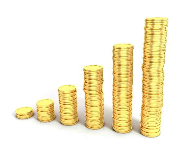 Financiële groei of geld besparen 3D-concept — Stockfoto