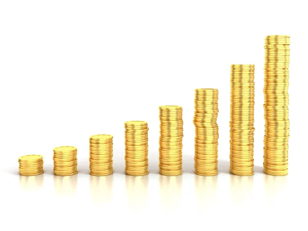 Crecimiento financiero o ahorro de dinero concepto 3d —  Fotos de Stock