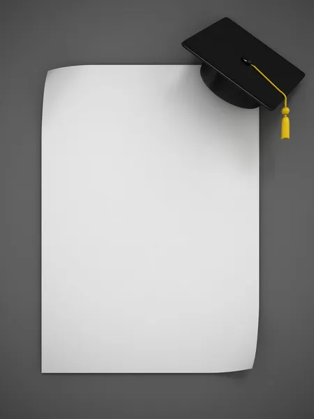 Capa de graduación 3D renderizado - dos variaciones —  Fotos de Stock