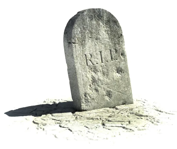 Beyaz zemin üzerine mezar taşı — Stok fotoğraf