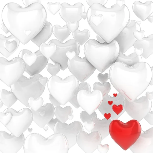 Herzen 3D Hintergrund — Stockfoto