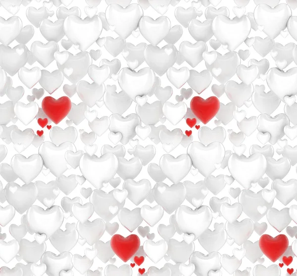 Bezproblémovou 3d srdce xxl pozadí — Stock fotografie
