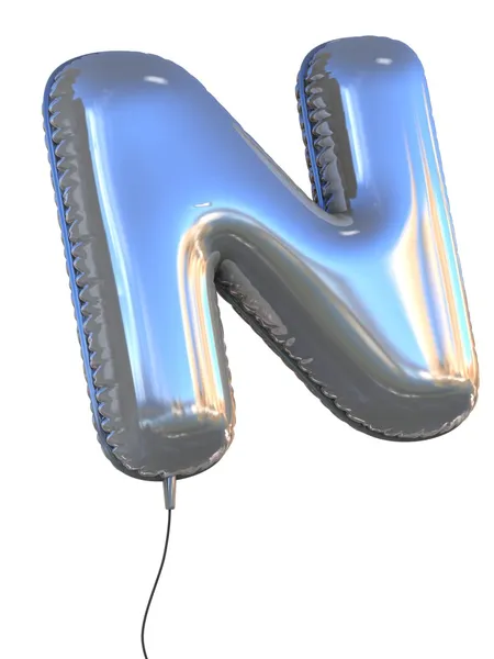 Buchstabe n Luftballon — Stockfoto