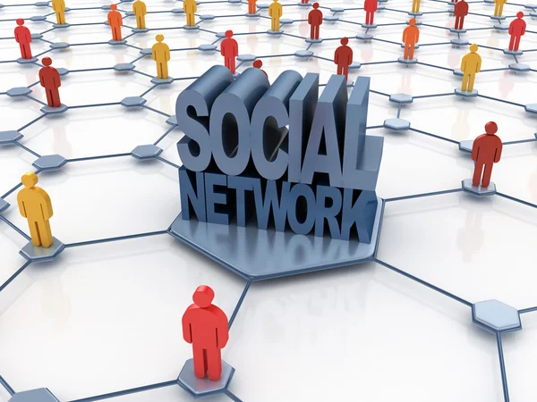 Rede social abstrata — Fotografia de Stock