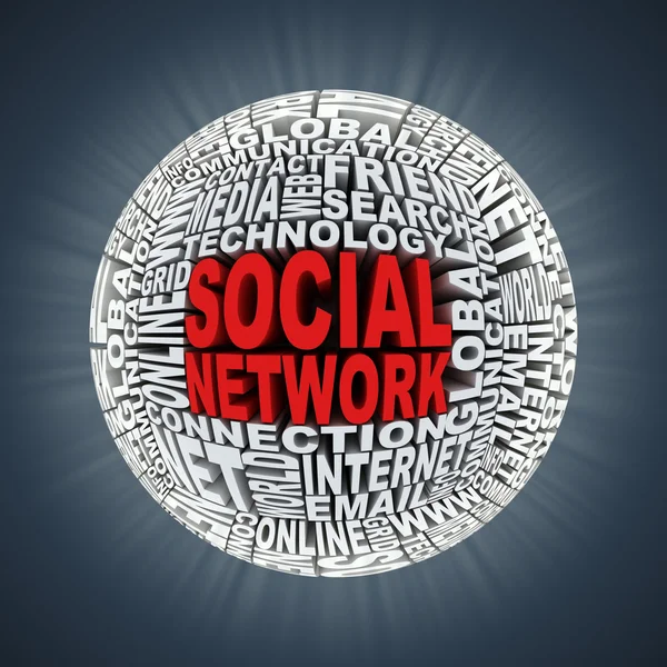 Social network abstract sphere — Stock Photo, Image