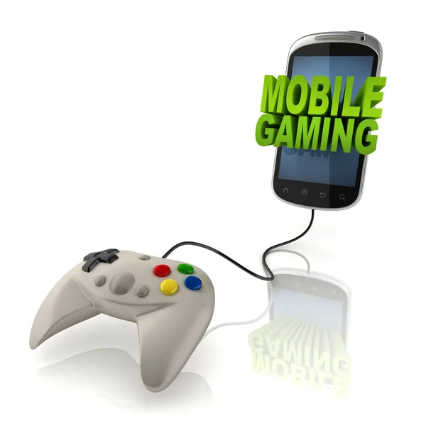 Mobiele gaming 3D-concept — Stockfoto