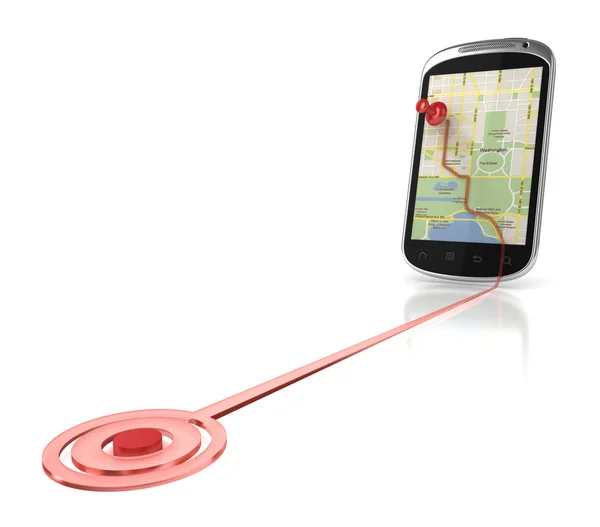 Akıllı telefon navigasyon — Stok fotoğraf
