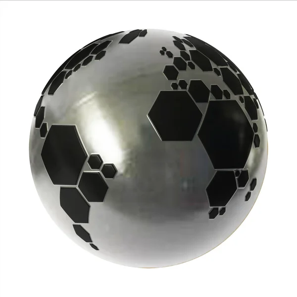 Voetbal globe — Stockfoto
