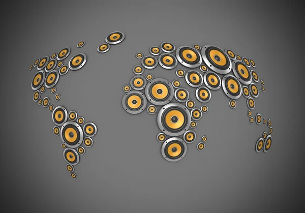 Planeet van geluid 3d illustratie — Stockfoto
