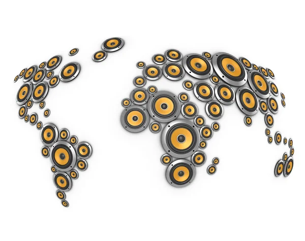 地球上的声音 3d 图 — 图库照片