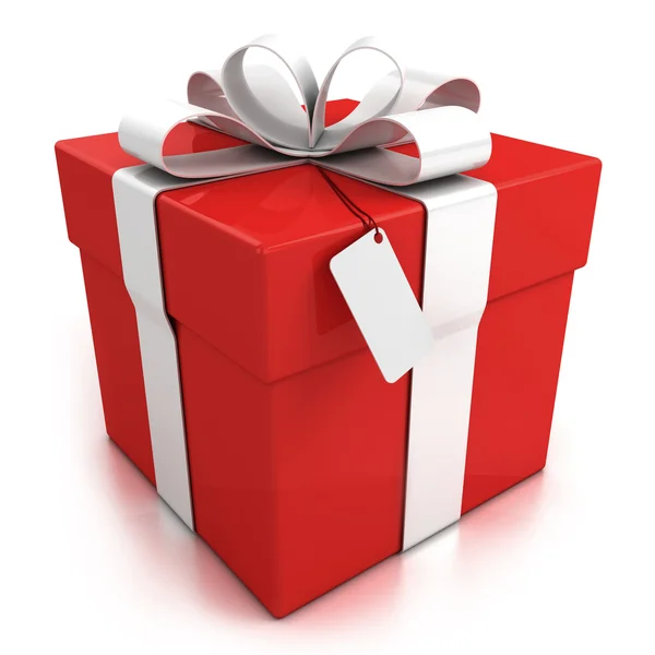 Geschenk-Box auf weißem Hintergrund — Stockfoto