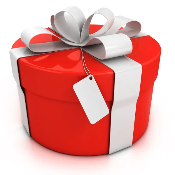 Geschenk-Box auf weißem Hintergrund — Stockfoto