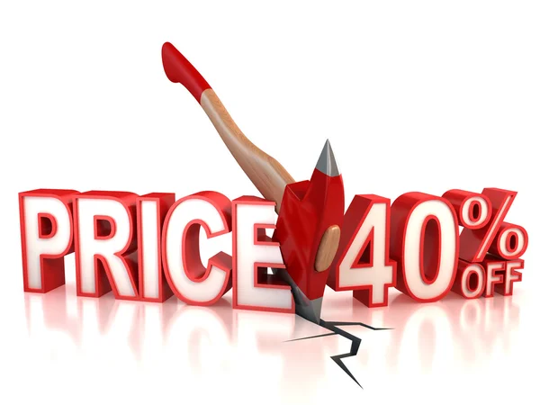 40 percent discount — Stock Photo, Image