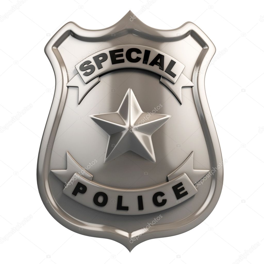 Police badge isolated