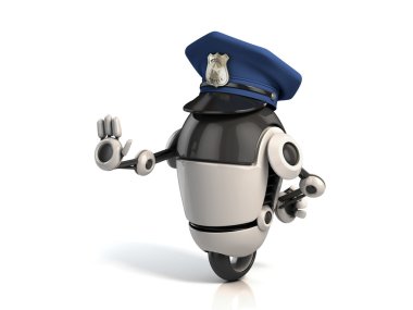 Robot policeman clipart