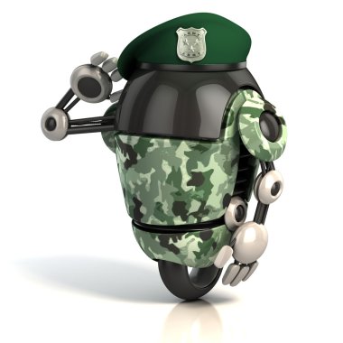 Robot soldier clipart