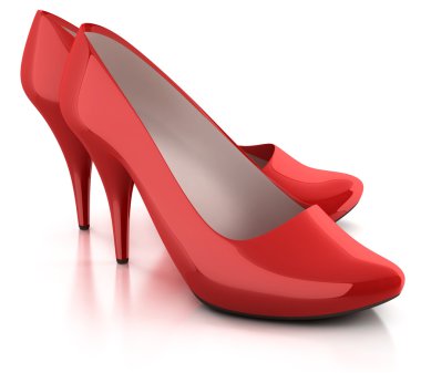 izole kırmızı ayakkabılar