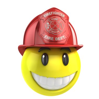 Smiley fireman clipart