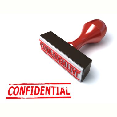 3d stamp confidential clipart