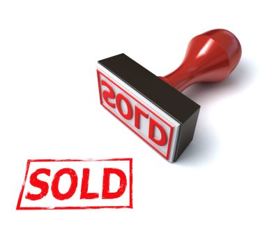 3d stamp sold clipart