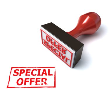 3d stamp special offer clipart