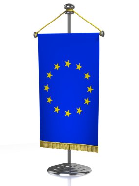 beyaz izole europena Birliği masa bayrağı