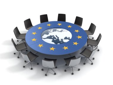European union round table clipart