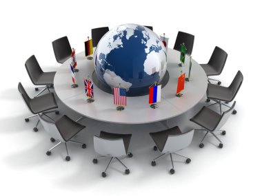 United nations, global politics, diplomacy, strategy, environment, world leadership 3d concept clipart