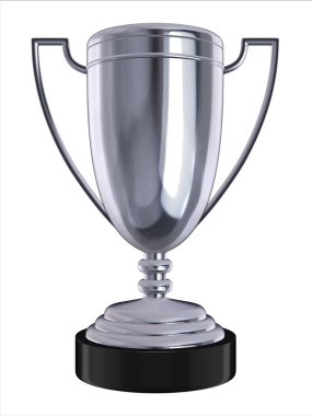 Isolated silver trophy clipart