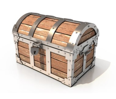 Treasure chest 3d illustration clipart