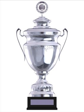 Silver champion trophy clipart