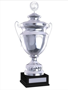 Silver isolated 3D trophy clipart