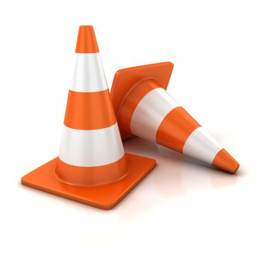 Traffic cones clipart