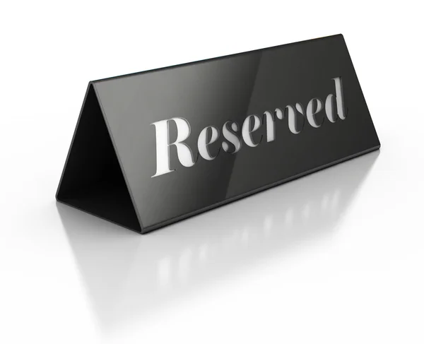 Ilustrace rezervace znamení — Stock fotografie