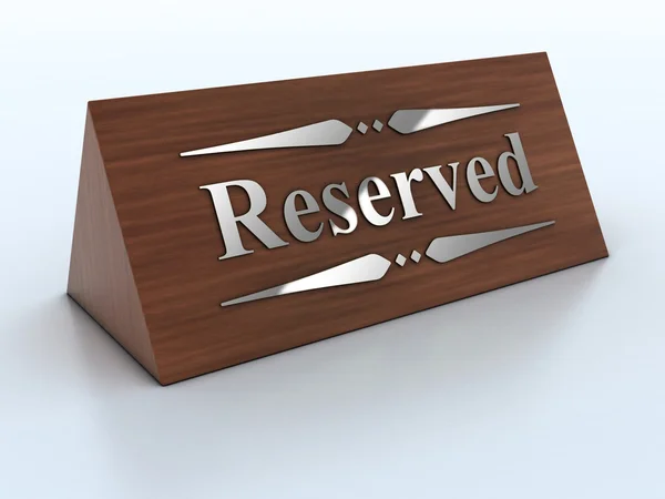 Rezervace znamení — Stock fotografie