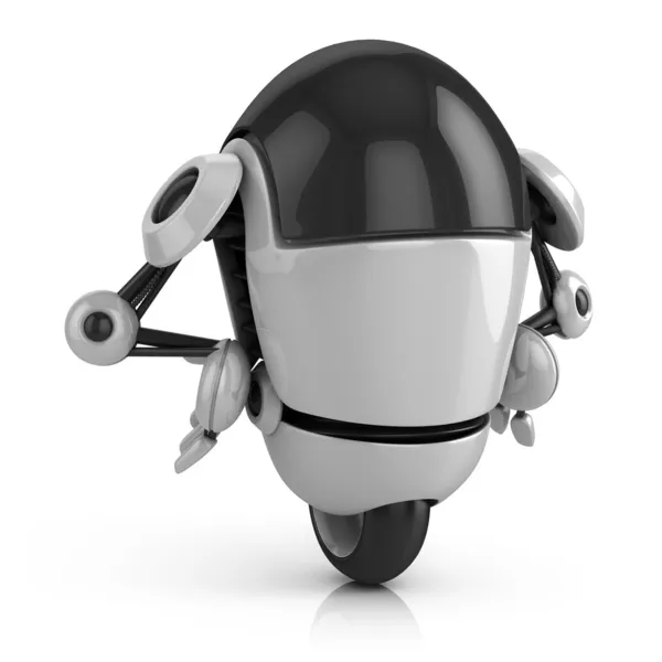 Funny robot on the white background — Stock Photo, Image