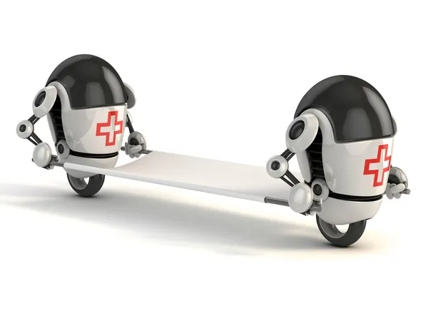 A hordágy két robot Szanitéc — Stock Fotó
