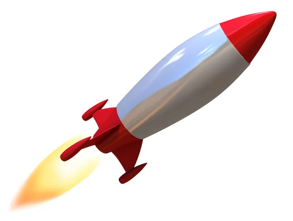 3D raketa izolované — Stock fotografie