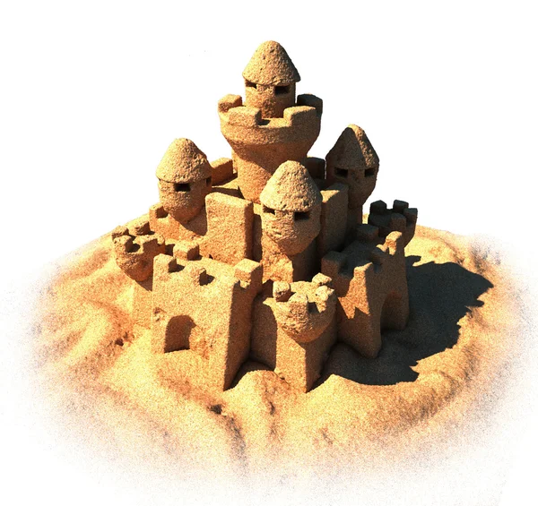 stock image Sand castle isolated