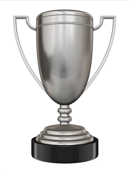 Troféu de prata 3D — Fotografia de Stock