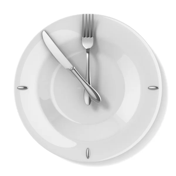 Tempo de refeição - comer conceito 3d — Fotografia de Stock