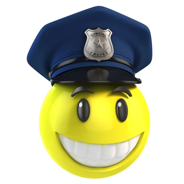 Smiley politieagent — Stockfoto