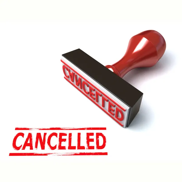 3d stamp cancelled — Stock Photo, Image